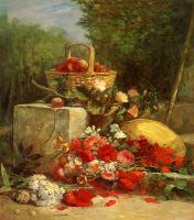Boudin, Eugene - Flowers and Fruit in a Garden